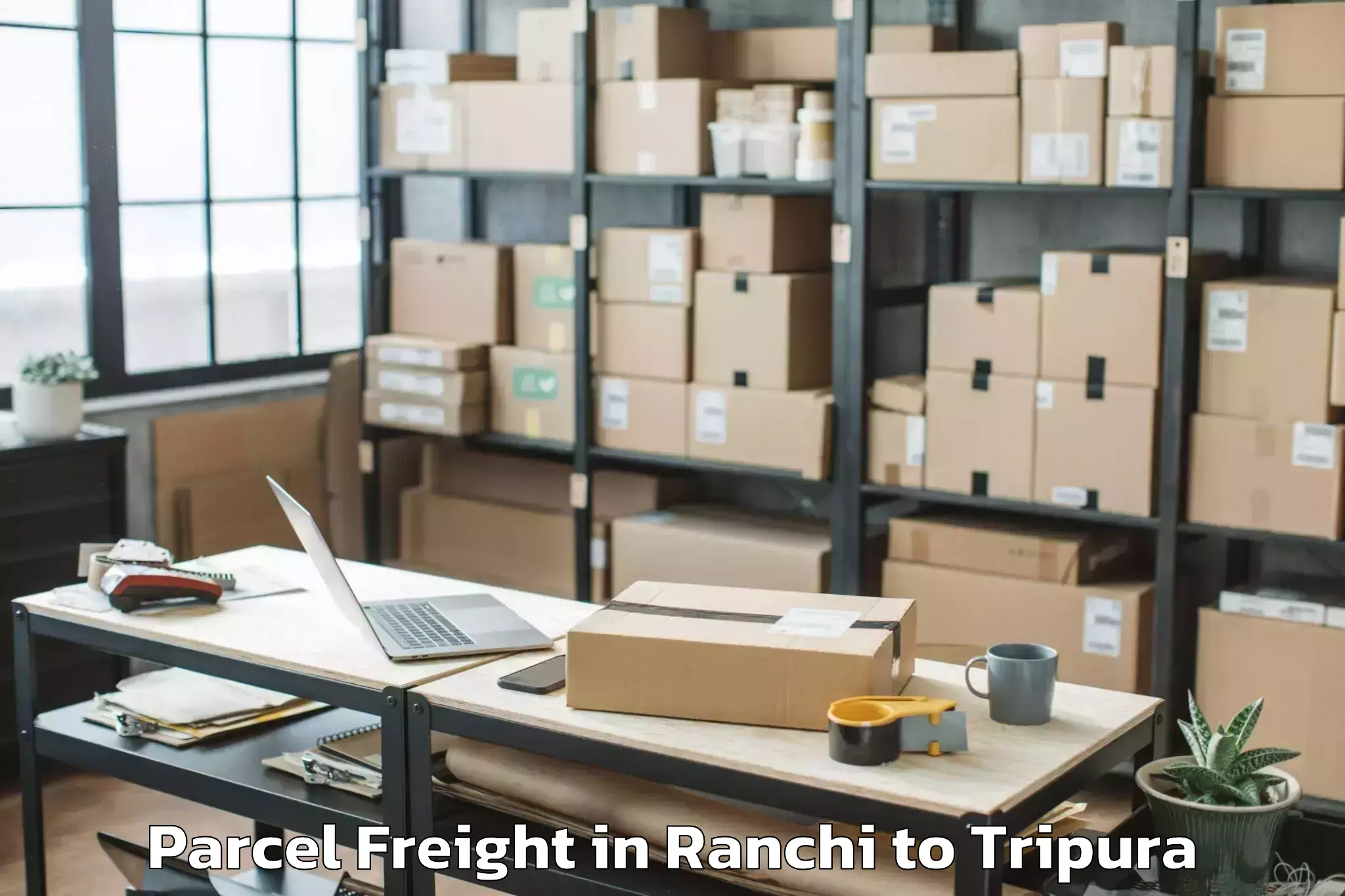 Book Ranchi to Kailashahar Airport Ixh Parcel Freight Online